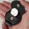 For All: Leather Keychain with Message Token