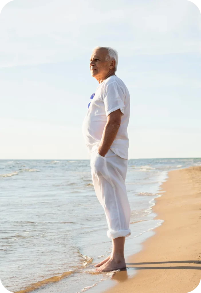 man on beach